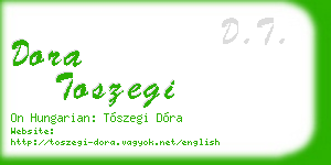 dora toszegi business card